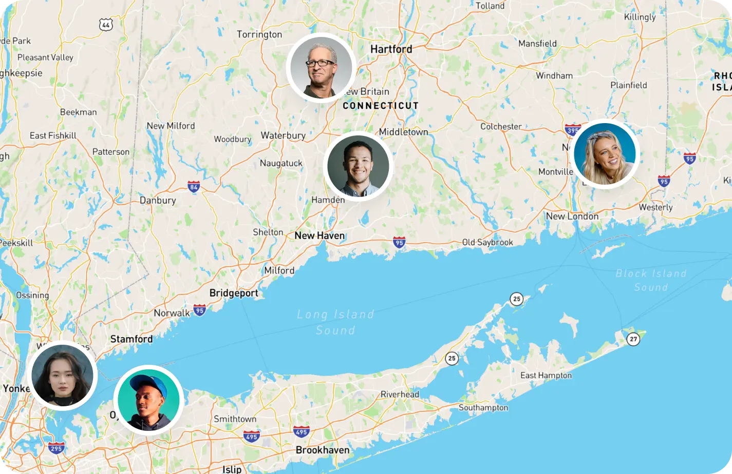 GoProfiles employee map for dispersed workforce