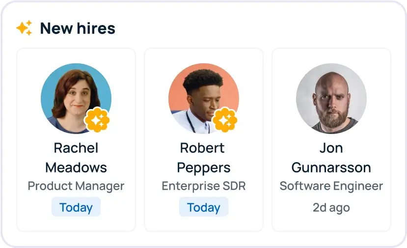 GoProfiles new hire dashboard