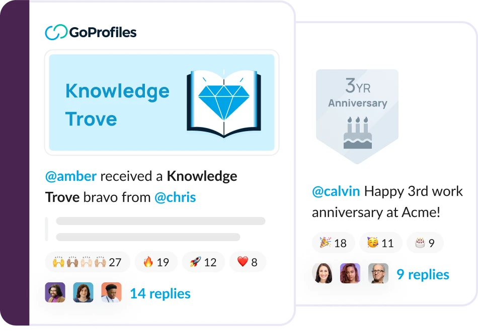 View work anniversaries, birthdays, and achievements in Slack